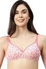 ENAMOR BRA-A039 Trailing Flora Perfect Coverage T-Shirt Bra - Supima Cotton Padded Wirefree Medium Coverage