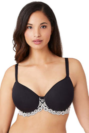 WACOAL BRA 853191 Embrace Lace Contour Padded Wired 3/4th Cup Everyday Wear Medium coverage T-Shirt Bra - Dark Blue