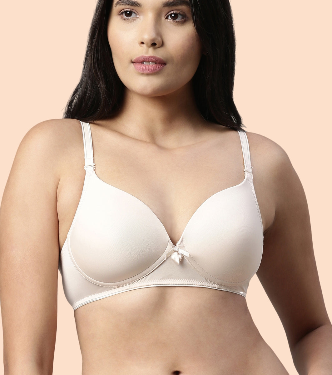 Enamor-F065 Invisible Neckline T-Shirt Bra - Padded & Wirefree