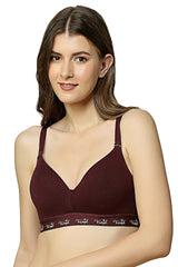 TRIUMPH BRA 110I646-EG Women's Cotton Wire Free Casual Padded T-Shirt Bra