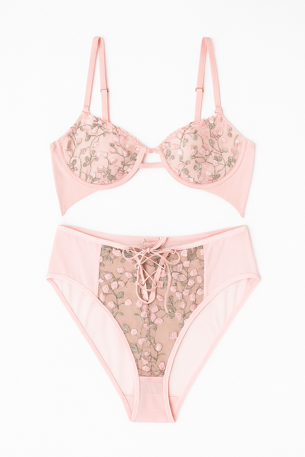 AXTZH Stylish and Sexy Two-Piece Nightwear Set for Women with Flawless Detailing X0042-APRICOT-BS2P