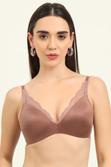 TRIUMPH Bra-110I729 Floral Lace Full Coverage Lightly Padded Seamless T-Shirt UD Bra With All Day Comfort