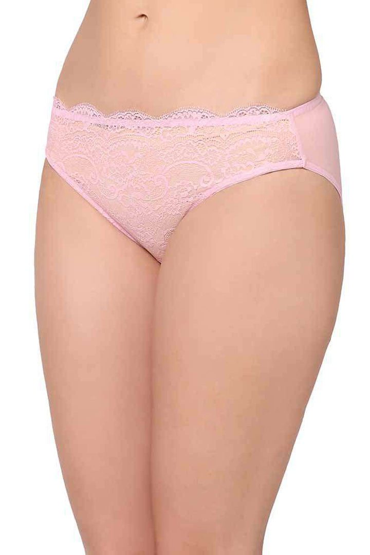 WACOAL PANTY I43364 Pink Essential Lace Low Waist Low Coverage Bridal Wear Lace Bikini Panty