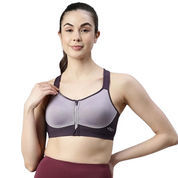 Enamor-SB11 High Impact Sports Bra Padded, Wirefree & Front Zipper