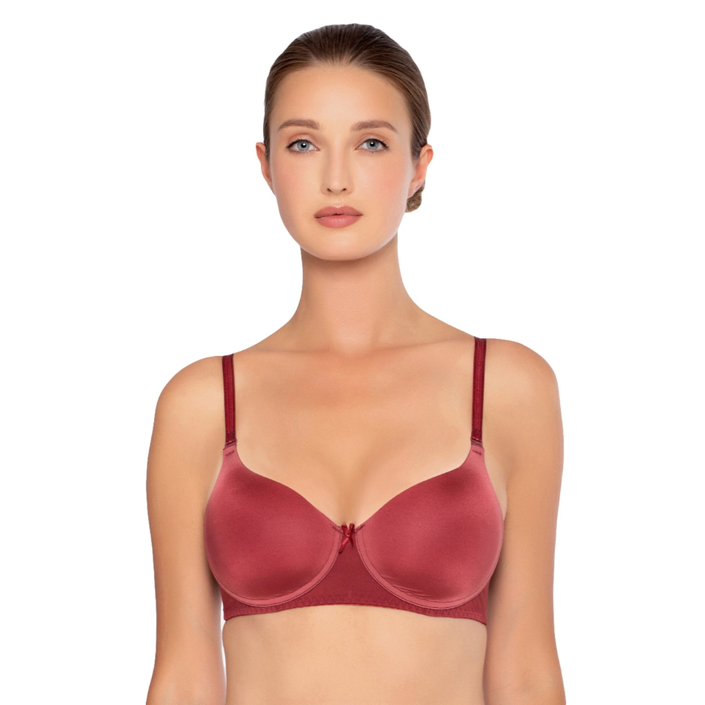 TRIUMPH-M000599 Microfiber Padded Wireless Printed and Solid T-Shirt Bra