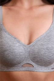 AXTZH Savvyy Women’s Everyday Bra with Soft Comfort Fit and Subtle Keyhole Detail XB3833-LTGML-CC101