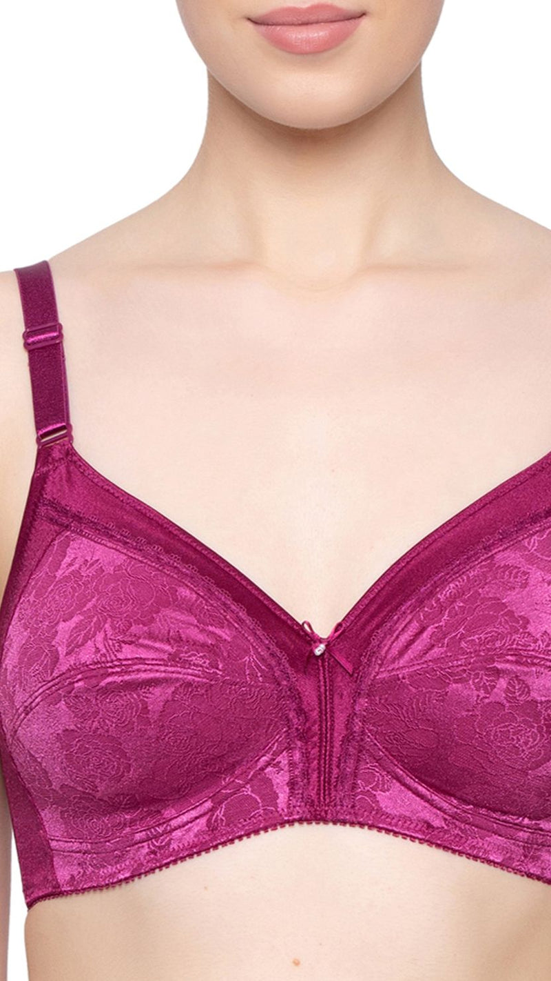 Triumph Hot Pink Non-Wired Rose Pattern Mature Bra