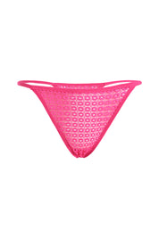 AXTZH Sheer Lace bridal Nightwear with Thong X0997-FUCHSIA-F1N