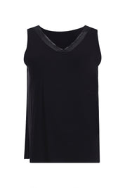 AXTZH Lace Trim Sleeveless Cami X1238-BLACK-G3MO