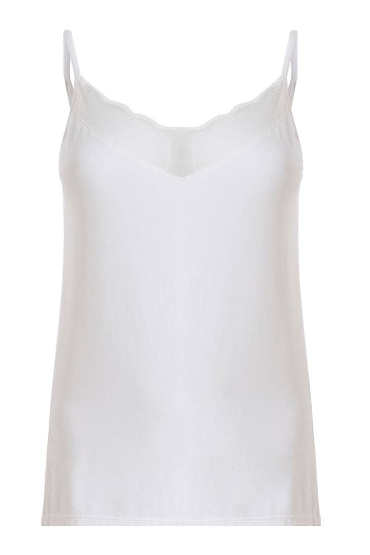 AXTZH Soft V-Neck Cami X9062-WHITE-H2MO