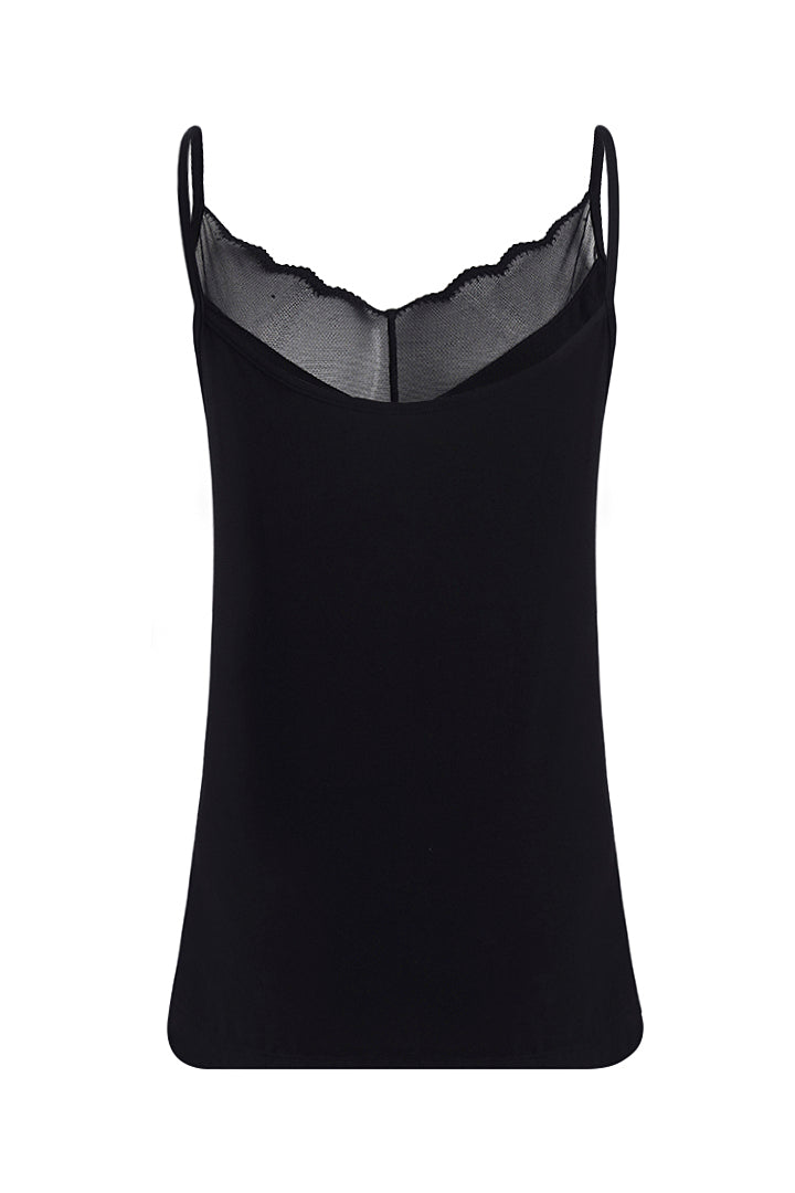 AXTZH Soft V-Neck Cami X9062-BLACK-H2MO