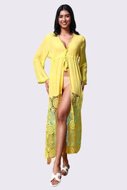 AXTZH Make Waves in Style with This Flirty Lingerie Swimwear Piece X2601-CORNSILK-SNGB2