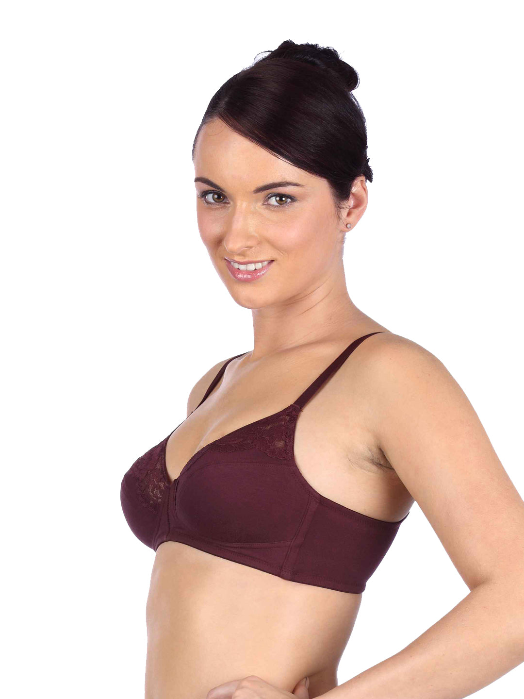 TRIUMPH-20I319 Purple EG Doreen Wireless Non-Padded Full Coverage Support Big-Cup Classics Bra