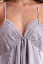 AXTZH Nightwear Stylish Short Nightdress Designed for Comfort, Elegance, and a Feminine Touch  X3191-LILAC-SF1S