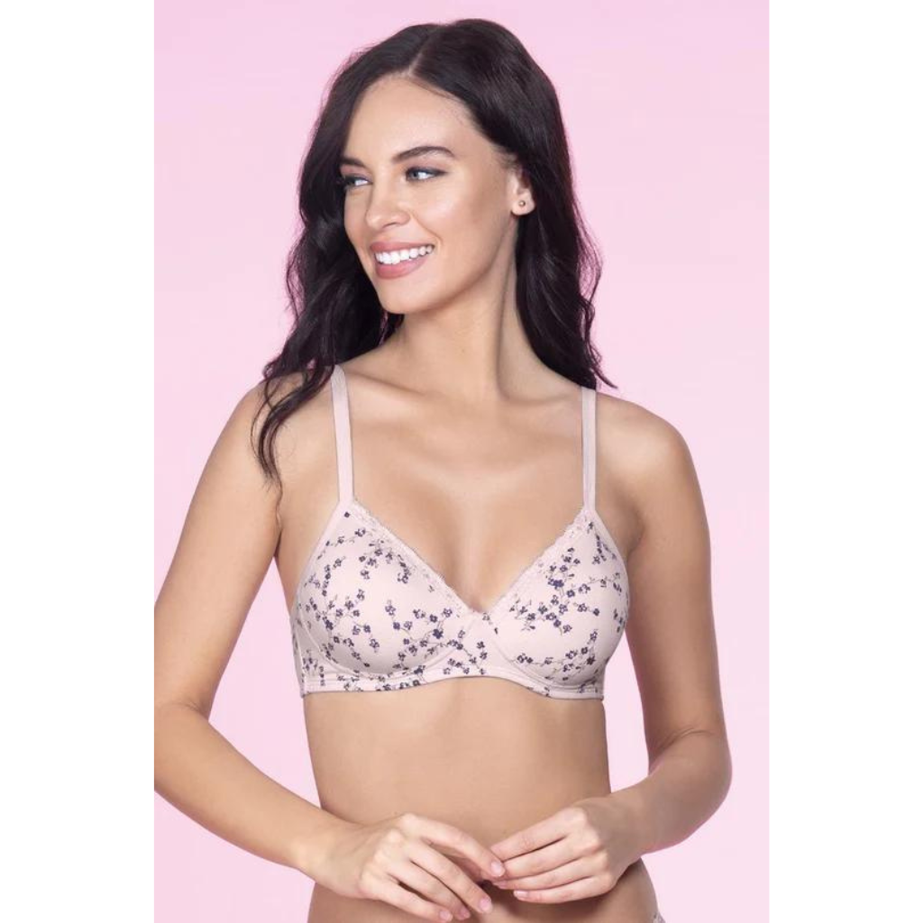 AMANTE BRA -BRA10202  WINSOME ORCHID PR Cotton Casuals Non-Wired T-Shirt Bra