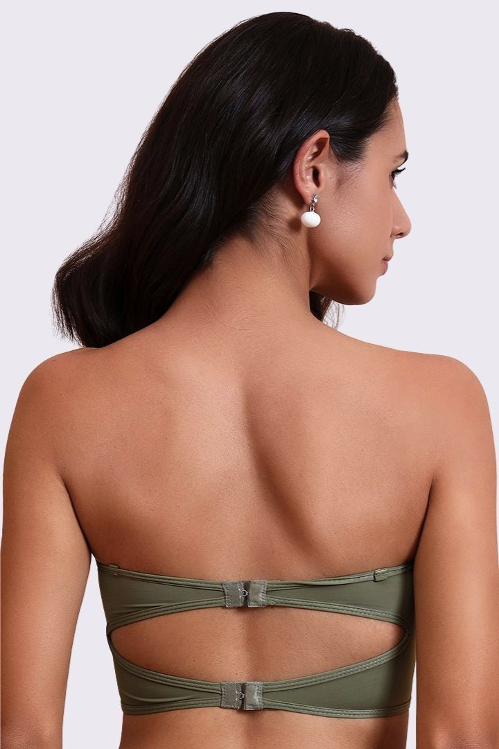 AXTZH One-Piece Tube Bra – Designed for Smooth Support and All-Day Comfort 22XTUBEAR9820-OLIVE