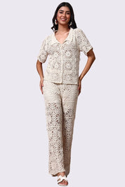 AXTZH Resort-Inspired Crochet Top Featuring Open Weave Design and Lightweight Comfort X0139-BEIGE-BW1PSH
