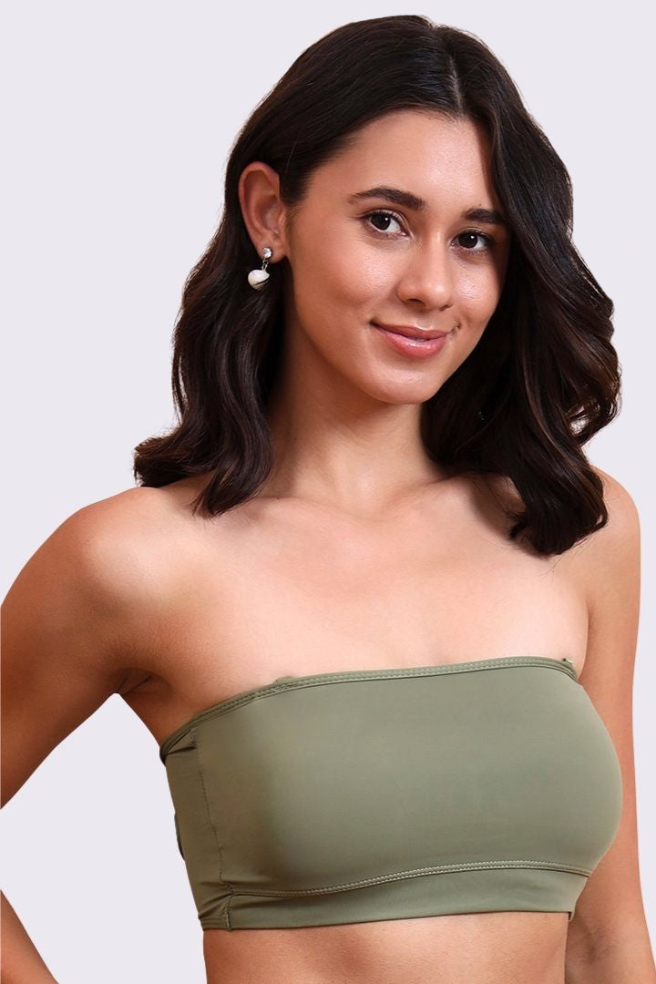 AXTZH One-Piece Tube Bra – Designed for Smooth Support and All-Day Comfort 22XTUBEAR9820-OLIVE