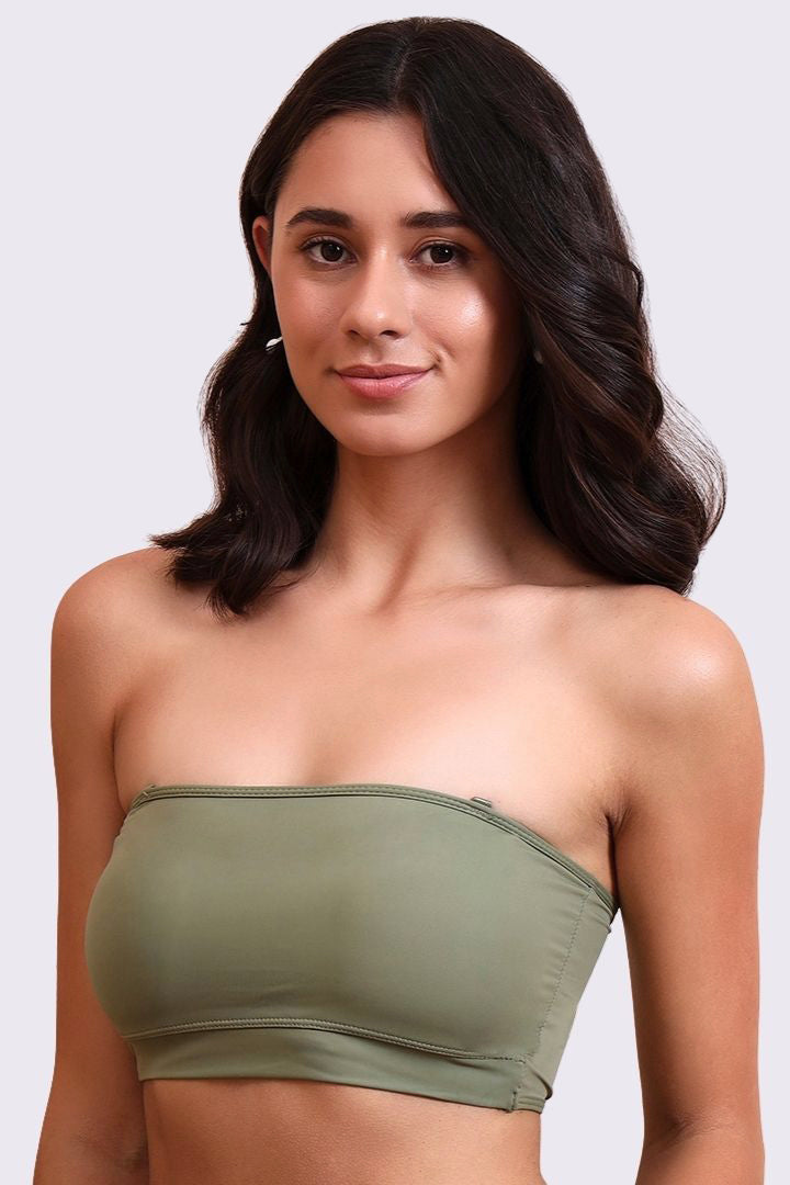 AXTZH One-Piece Tube Bra – Designed for Smooth Support and All-Day Comfort 22XTUBEAR9820-OLIVE
