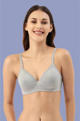 AMANTE BRA -BRA10202 LIGHTGMARL Cotton Casuals Non-Wired T-Shirt Bra