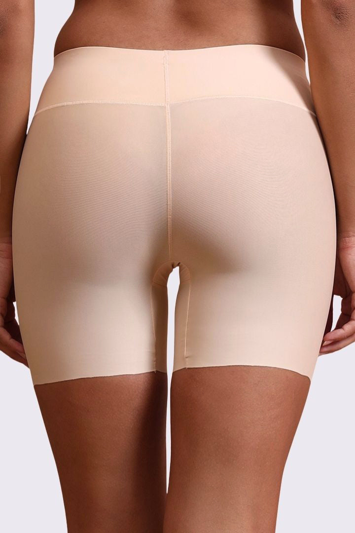 AXTZH One-Piece Seamless Shorts for Women with Smooth Finish and Comfort Waistband-X8058-SKIN-SHP2