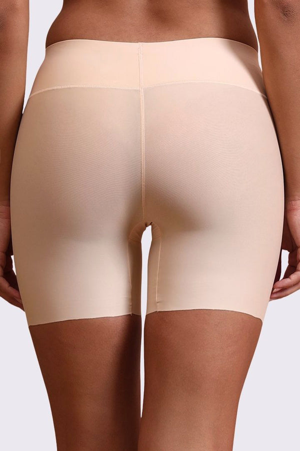 AXTZH One-Piece Seamless Shorts for Women with Smooth Finish and Comfort Waistband-X8058-SKIN-SHP2