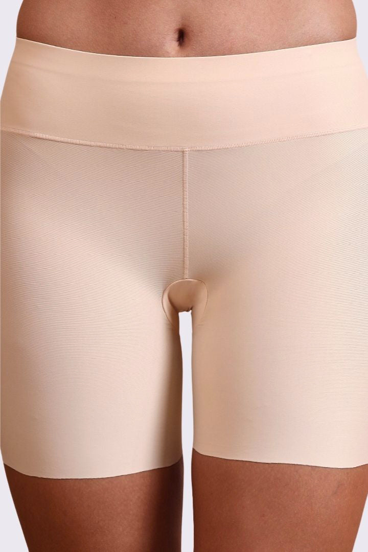 AXTZH One-Piece Seamless Shorts for Women with Smooth Finish and Comfort Waistband-X8058-SKIN-SHP2