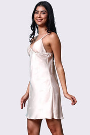 AXTZH One-Piece Nightwear for Women Featuring Feminine Silhouette and Alluring Flow- X5024-PEARL-F1S