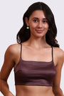 BELLAGIO Modern Essential Bra with Thin Straps, Smooth Contours, and Comfortable Fit BB5529-CHOCO-CS113