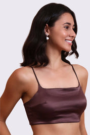 BELLAGIO Modern Essential Bra with Thin Straps, Smooth Contours, and Comfortable Fit BB5529-CHOCO-CS113