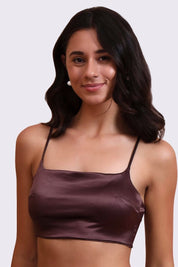 BELLAGIO Modern Essential Bra with Thin Straps, Smooth Contours, and Comfortable Fit BB5529-CHOCO-CS113