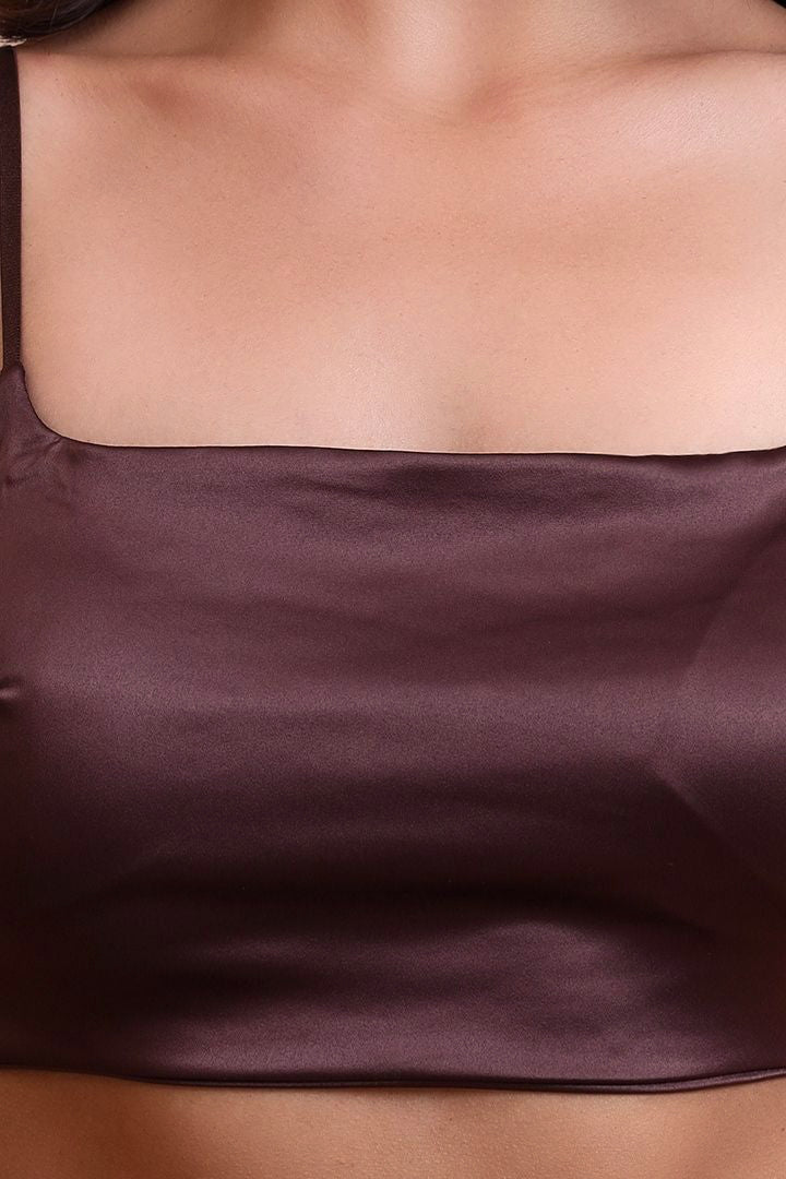 BELLAGIO Modern Essential Bra with Thin Straps, Smooth Contours, and Comfortable Fit BB5529-CHOCO-CS113