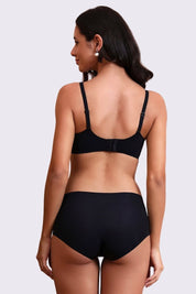 BELLAGIO Deep Plunge Bra with Light Padding, Seamless Finish, and Sleek Contour BB2215-BLACK-CP301