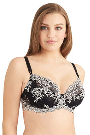 WACOAL BRA 65191 Embrace Lace Non Padded Wired 3/4th Cup Bridal Wear Medium coverage Fashion Bra - Blue