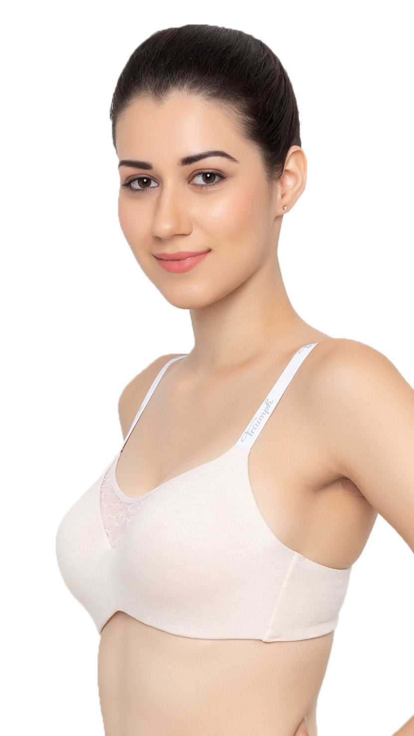Triumph White Cotton Comfort T-Shirt Bra