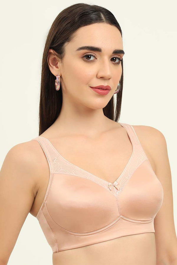 AMANTE BRA -BRA78001 Elegant Support Non-padded & Non-wired Misty Rose Bra