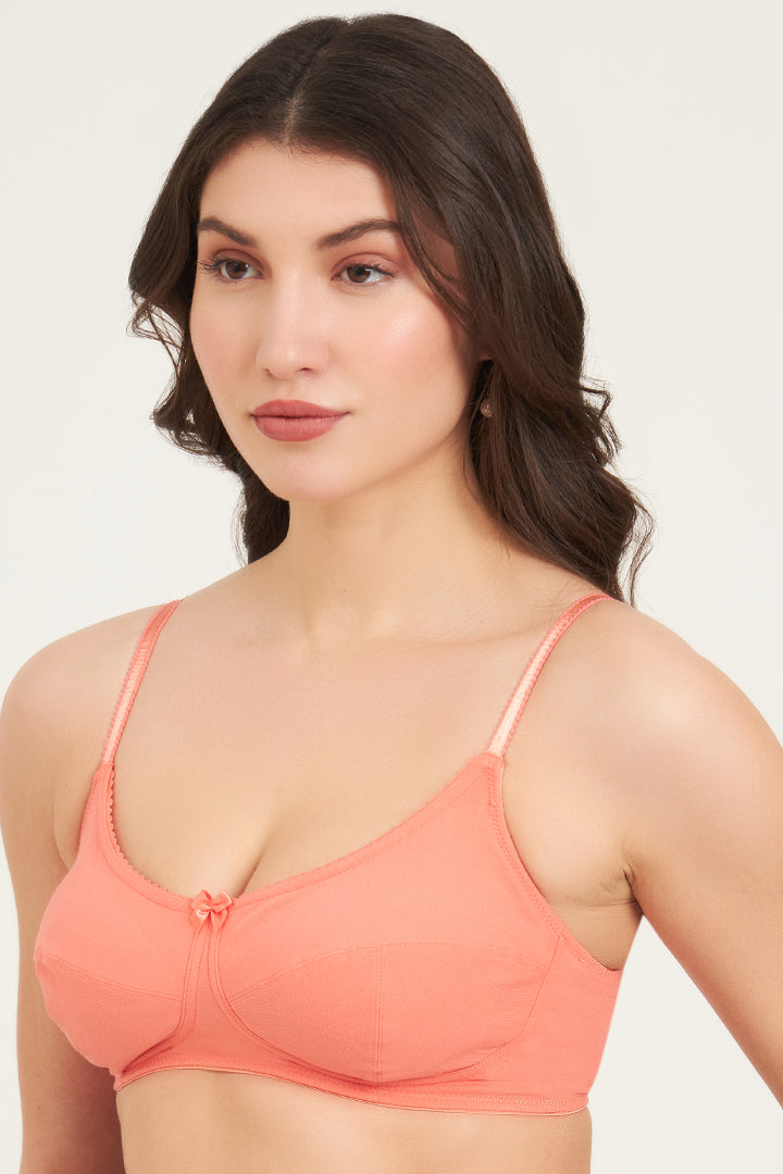 JOCKEY BRA-1615 Wirefree Non Padded Super Combed Cotton Elastane Stretch Full Coverage Everyday Bra with Soft Adjustable Straps