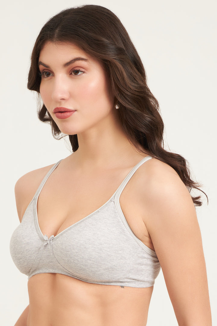 JOCKEY BRA-1722 Wirefree Non Padded Super Combed Cotton Elastane Stretch Medium Coverage Everyday Bra with Concealed Shaper Panel