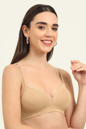 AMANTE BRA10202/3 Cotton Casual Lightly Padded Non-Wired Full Coverage T-Shirt Bra