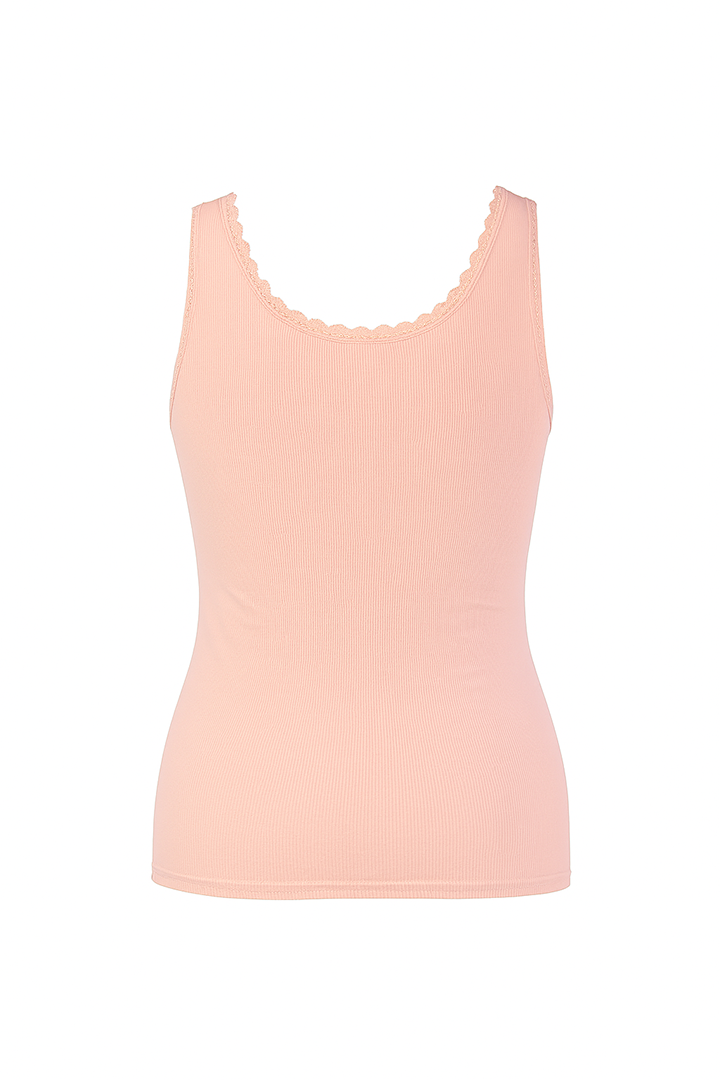 AXTZH Women's Ribbed Cami Top X0232-BLUSH-G2MO