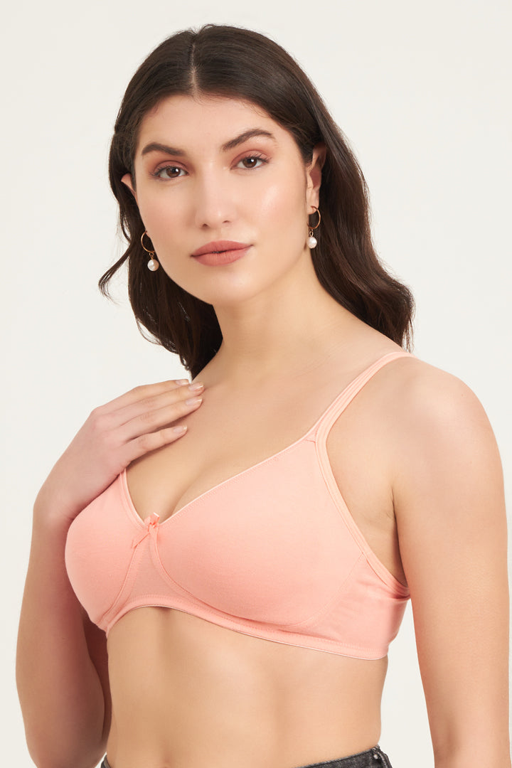 JOCKEY BRA-1722 Wirefree Non Padded Super Combed Cotton Elastane Stretch Medium Coverage Everyday Bra with Concealed Shaper Panel