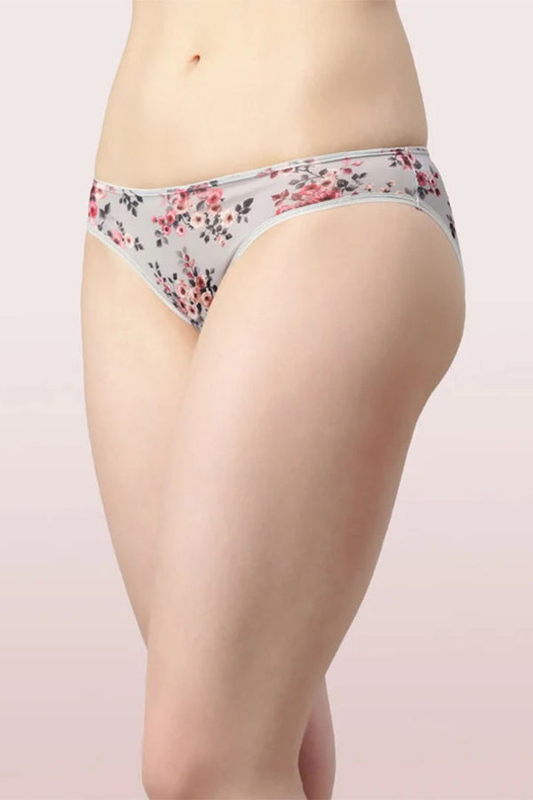 ENAMOR PANTY P000 Silver Rose Print Low Waist Women Hipster Multicolor Panty