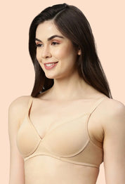 Enamor-A039 Perfect Coverage T-Shirt Bra - Supima Cotton Padded Wirefree Medium Coverage