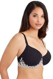 WACOAL BRA 853191 Embrace Lace Contour Padded Wired 3/4th Cup Everyday Wear Medium coverage T-Shirt Bra - Dark Blue