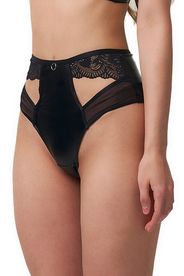BELLAGIO High-Waist Panty paired with Delicate Lace Accents and Matching Bra for a Complete Elegant Look-BP5318