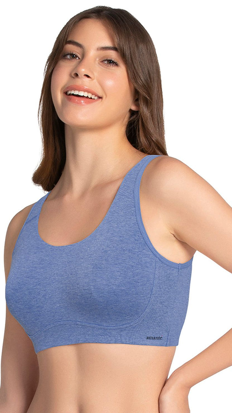 Amante Non-Padded Wirefree Curved Seam Lounge Bra