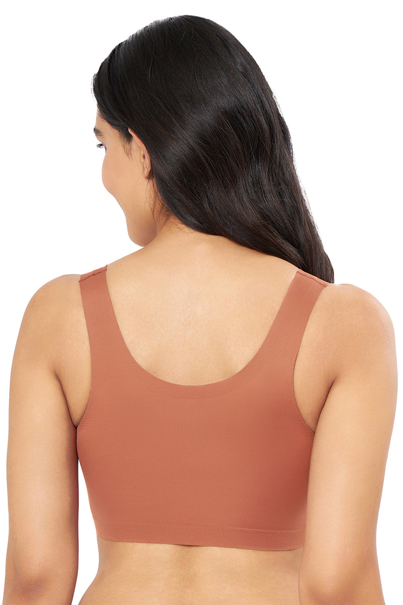 Caramel Nude AMANTE BRA83501 Skins Support Scoop Neck Bra