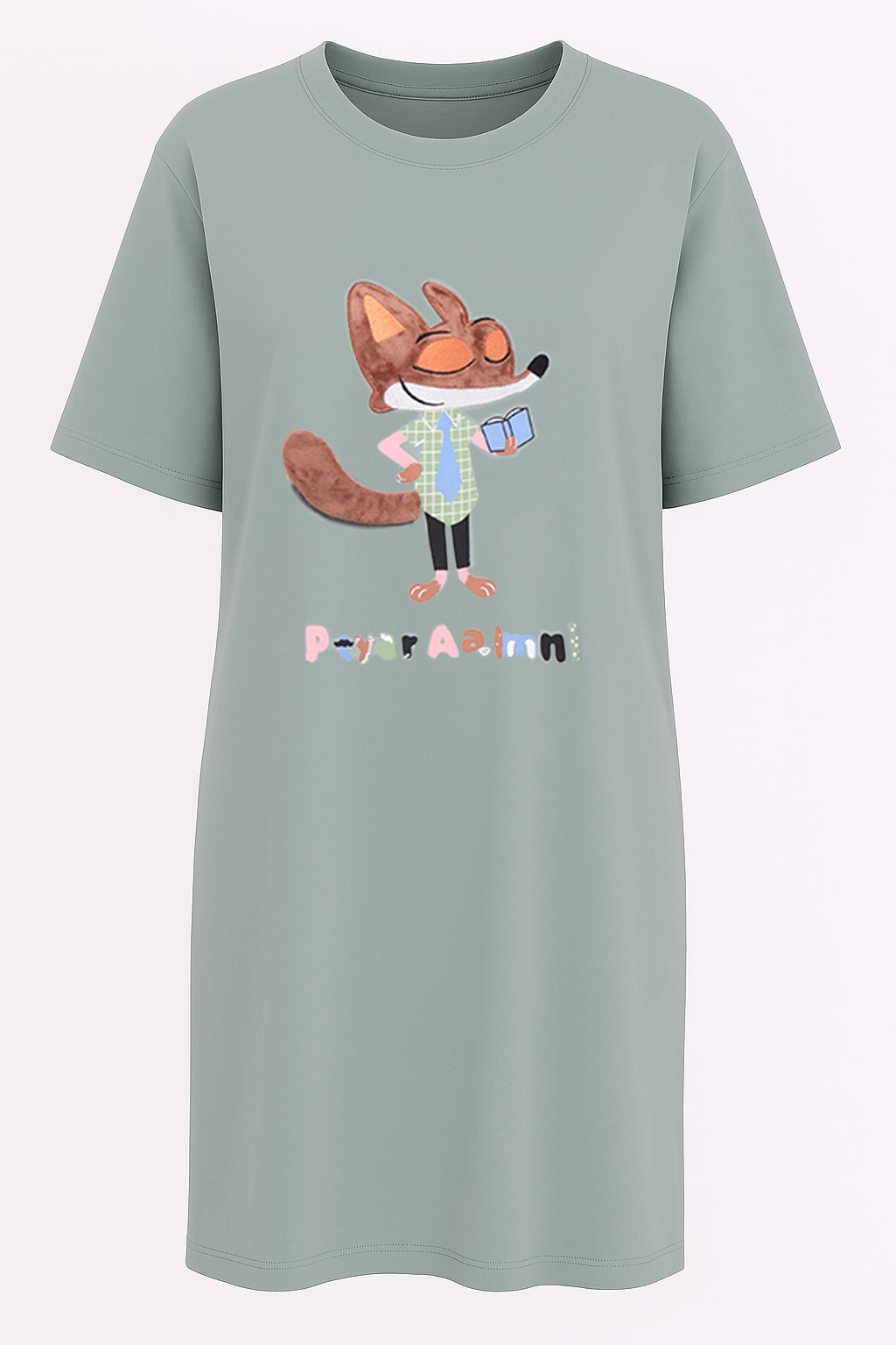 AXTZH Women’s Oversized Graphic Nightwear X2032-OLIVE-F1