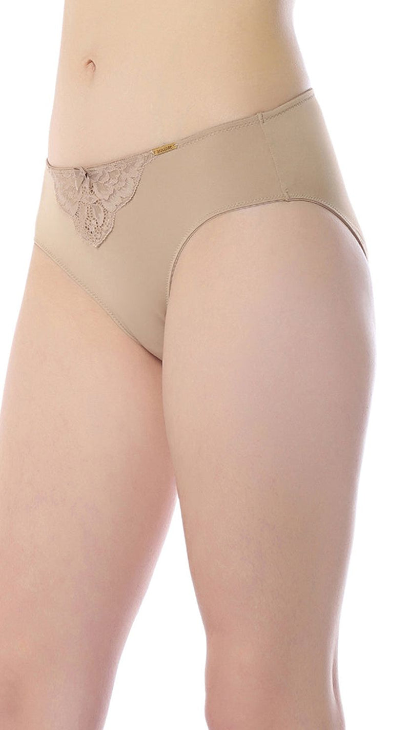Amante Lace Panel Low Rise Bikini Brief