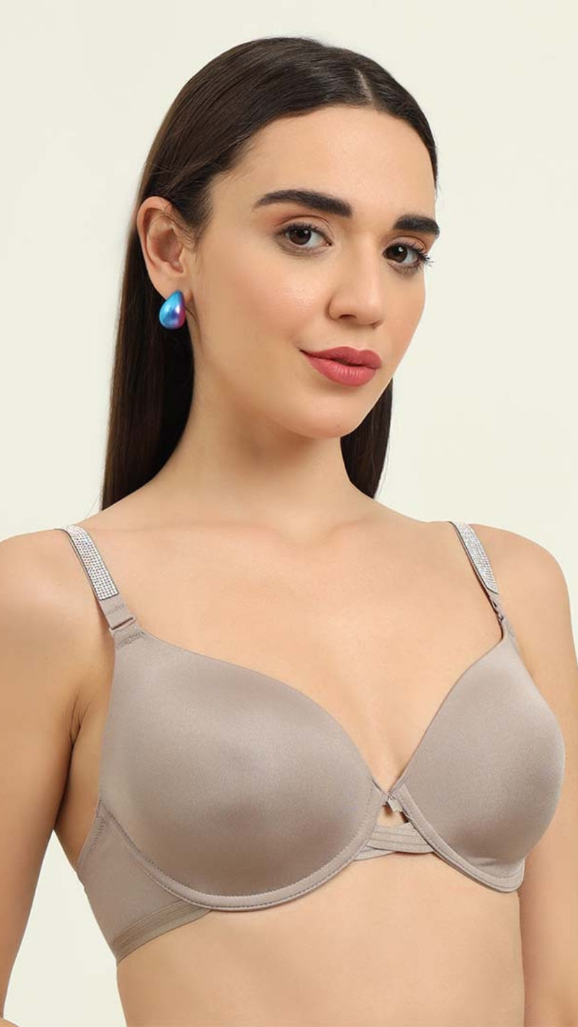 Triumph Grey Shimmer Strap Wired T-Shirt Bra